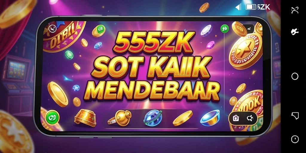 Tampilan gameplay menegangkan dari 555ZK dengan mesin Slot yang menarik.