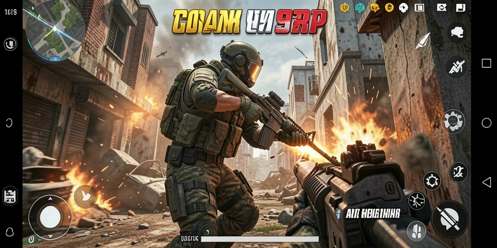Tampilan gameplay menegangkan dari 789RP dengan aksi adu tembak di medan perang.