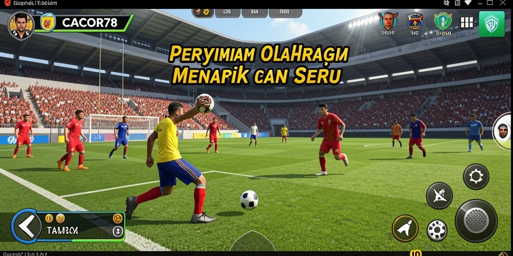 Tampilan utama gameplay <strong>CACOR78</strong> yang seru dan mendebarkan di arena olahraga.