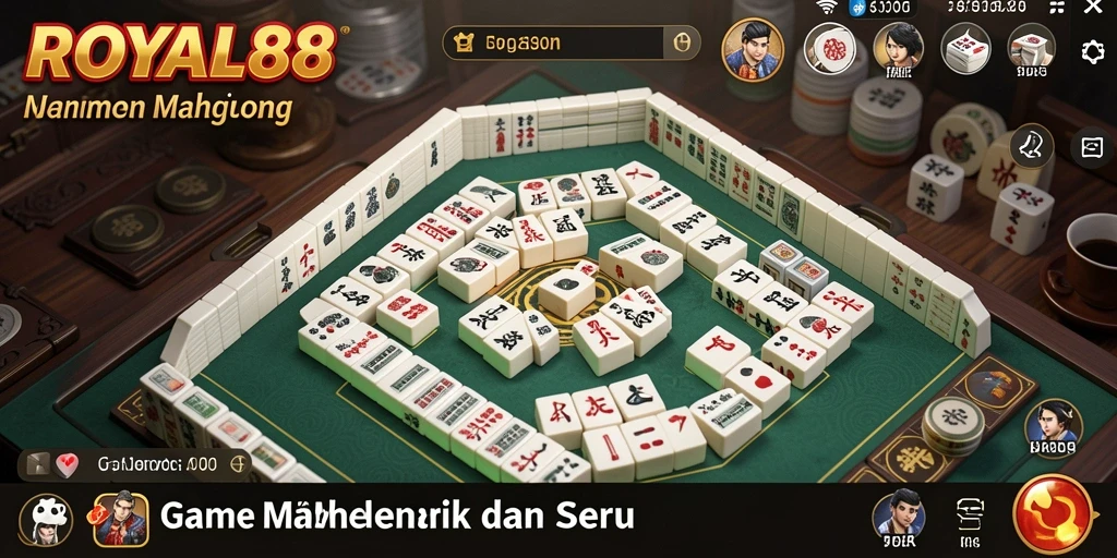 Tampilan gameplay yang mendebarkan dari ROYAL88 saat bermain Mahjong.