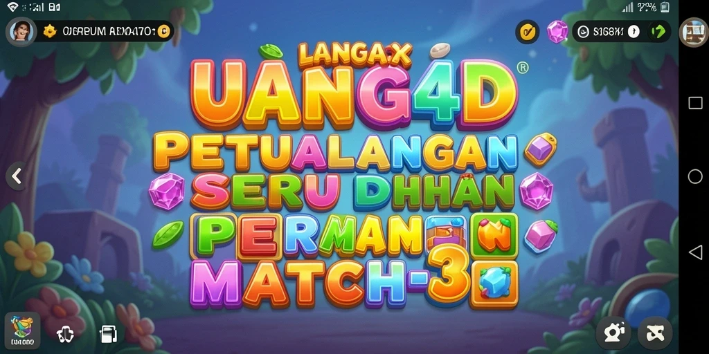 Tampilan gameplay menarik dalam permainan Match-3 UANG4D.