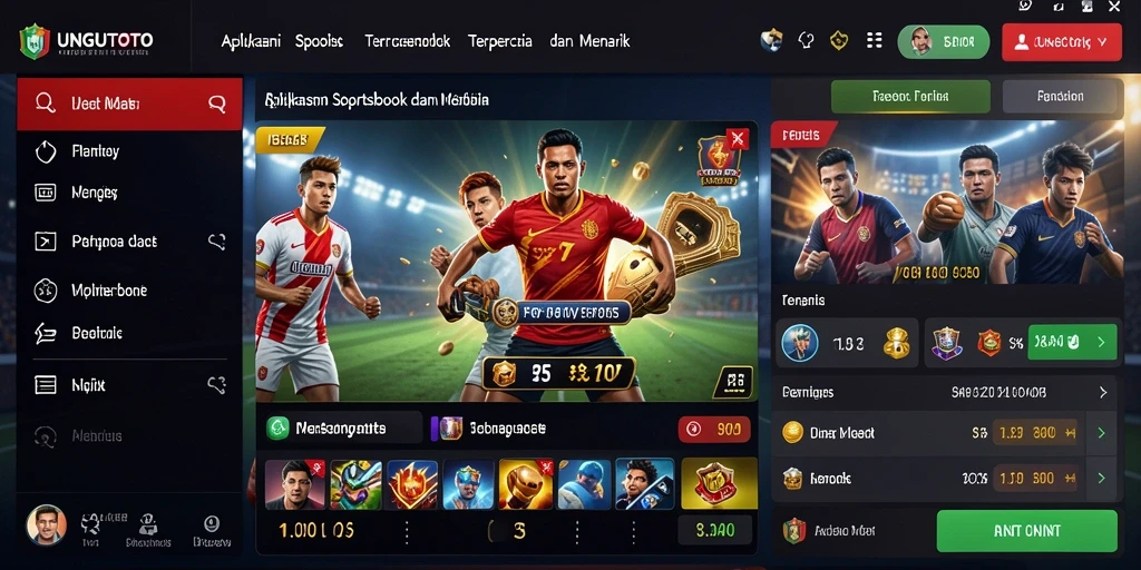 Screenshot utama UNGUTOTO menampilkan antarmuka taruhan yang menarik.