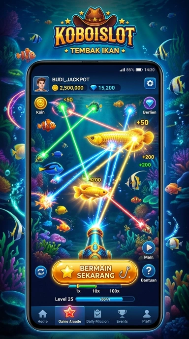 Screenshot fitur unggulan koboislot di perangkat Android.
