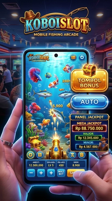Antarmuka pengguna koboislot yang sederhana dan mudah dipahami.